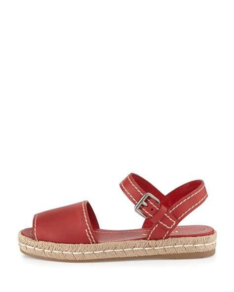 prada blue espadrilles|prada espadrille flat sandals scarlatto.